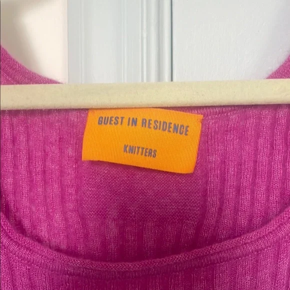 Guest in Residence - Ribbed Tank Top - Medium - Fuscia - Picture 5 of 12